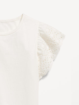 Camiseta Manga Corta con Volantes, Bebé