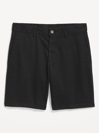 Pantalones cortos chinos delgados con rotación flexible incorporada, entrepierna de 8 pulgadas.