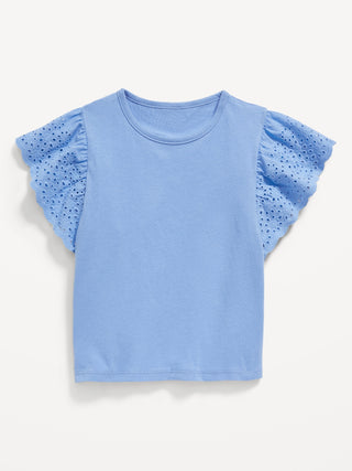 Camiseta Manga Corta con Volantes, Bebé
