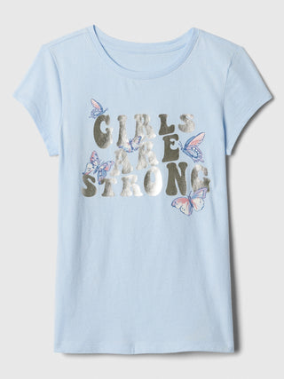 Camiseta Manga Corta con Gráfico, Niña
