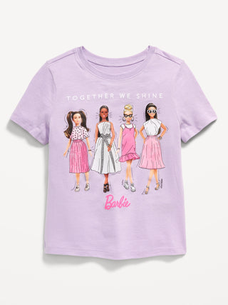 Camiseta Manga Corta con Gráfico Barbie™, Niña