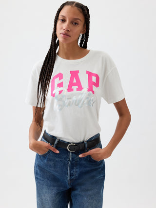 Camiseta Manga Corta con Logo Barbie