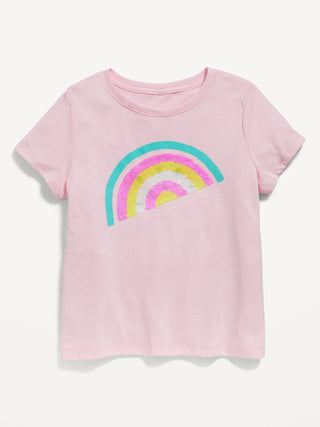 Camiseta Manga Corta con Gráfico, Niña