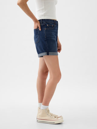 Short Denim Estilo Boyfriend Talle Medio