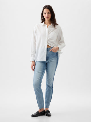 Jeans Skinny Talle Alto con Bolsillos