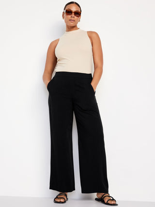 Pantalón Talle Alto con Cintura Elástica