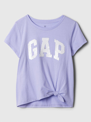 Camiseta Manga Corta con Logo, Niña