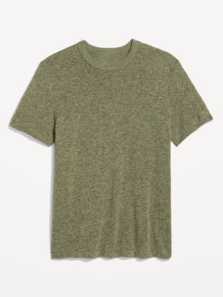Camiseta Cuello Redondo de Punto Acanalado