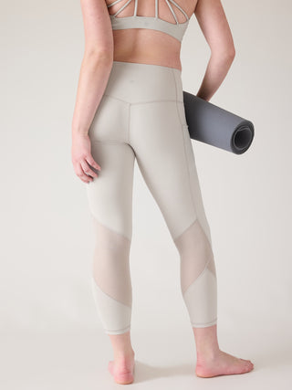 Salutation Legging Talle Alto con Detalle Malla