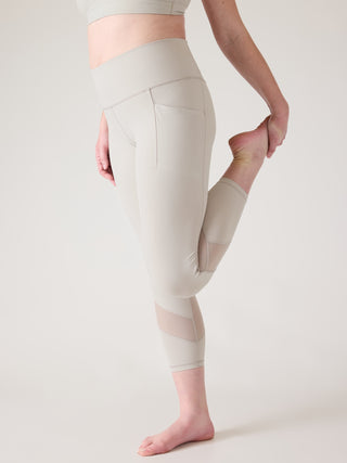 Salutation Legging Talle Alto con Detalle Malla