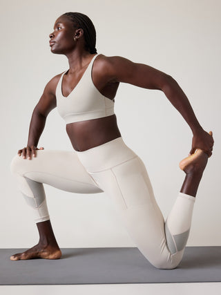 Salutation Legging Talle Alto con Detalle Malla