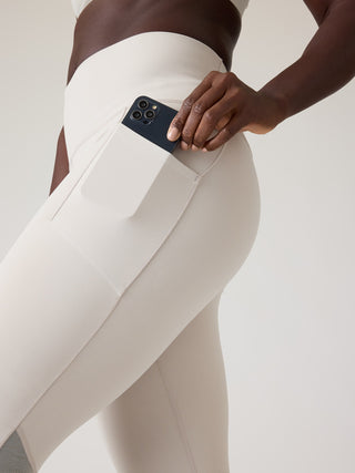Salutation Legging Talle Alto con Detalle Malla