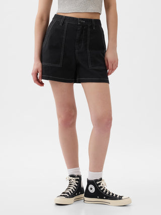 Short Denim Talle Medio con Bolsillos