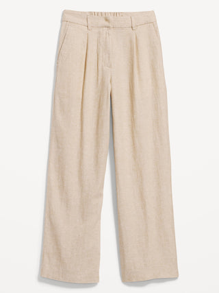 Pantalón Ancho Talle Alto con Bolsillos