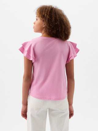 Camiseta Manga Corta con Gráfico, Niña
