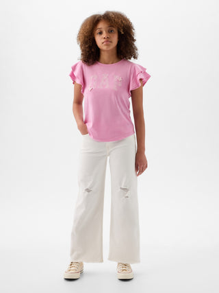 Camiseta Manga Corta con Gráfico, Niña