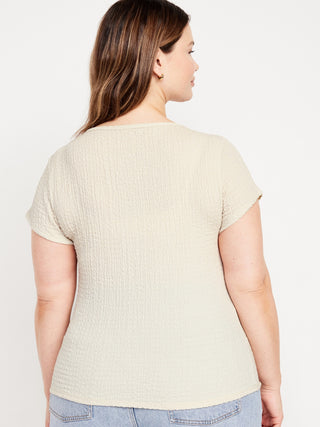 Camiseta Entallada Cuello Cuadrado