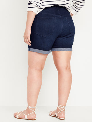 Short Denim Talle Alto con Bolsillos