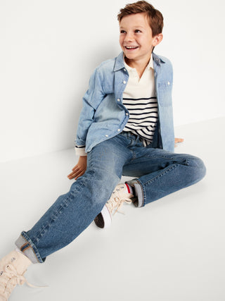 Jeans Holgados con Efecto Lavado, Niño