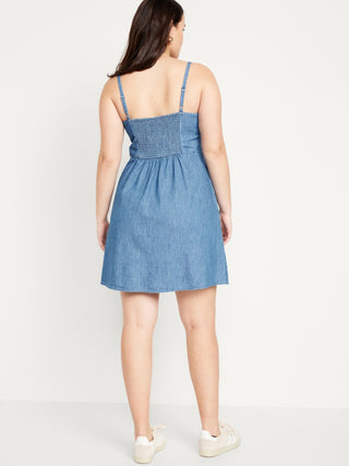 Vestido Midi de Tirantes Denim