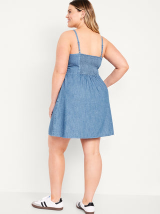 Vestido Midi de Tirantes Denim