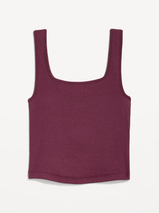 Camiseta sin Mangas de Punto de Canalé