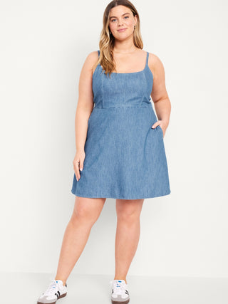 Vestido Midi de Tirantes Denim