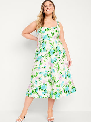 Vestido Escote Corazón con Estampado Floral