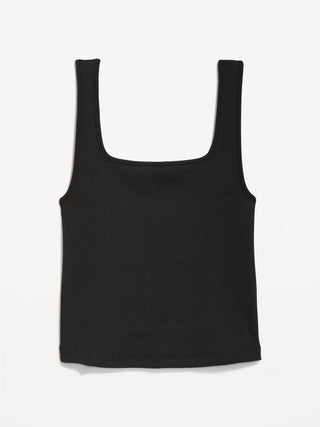 Camiseta sin Mangas de Punto de Canalé