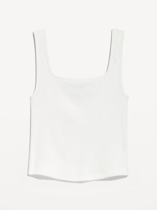 Camiseta sin Mangas de Punto de Canalé