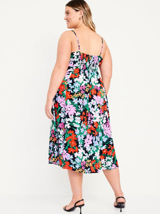 Vestido con Tirantes Ajustables Estampado Floral