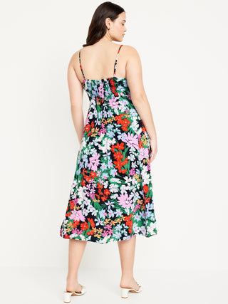 Vestido con Tirantes Ajustables Estampado Floral