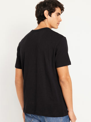 Camiseta Cuello Redondo de Punto Acanalado
