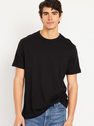 Camiseta Cuello Redondo de Punto Acanalado