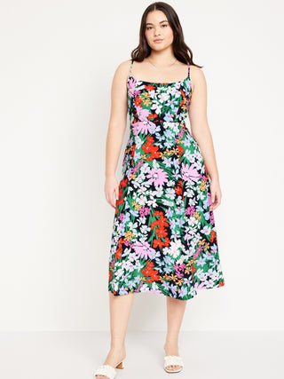 Vestido con Tirantes Ajustables Estampado Floral