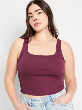 Camiseta sin Mangas de Punto de Canalé
