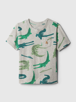 Camiseta Manga Corta Estampado Dinosaurios, Bebé