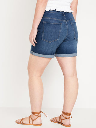 Short Denim Talle Alto con Bolsillos