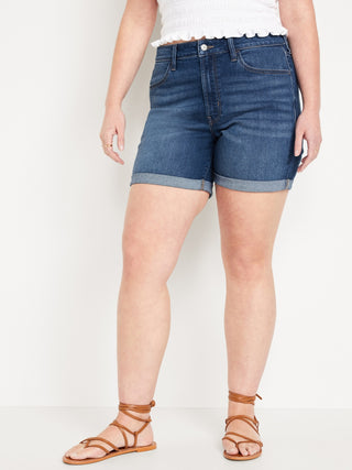 Short Denim Talle Alto con Bolsillos