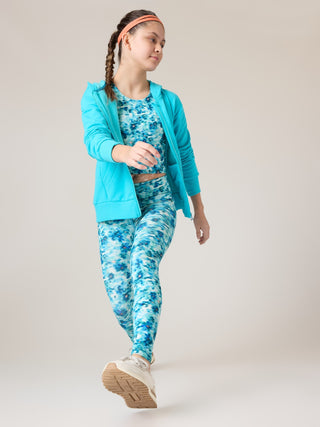 Leggings Talle Alto Estampado Floral, Niña