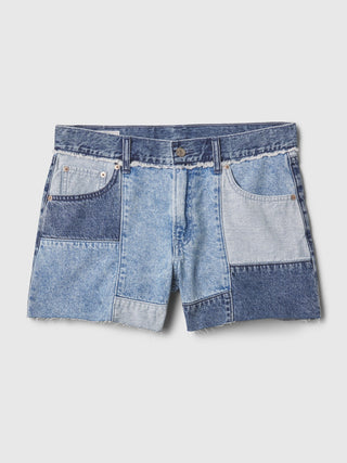 Short Denim Talle Bajo Patchwork