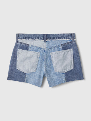 Short Denim Talle Bajo Patchwork