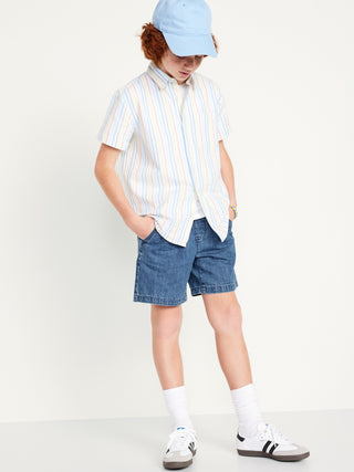 Short Denim con Cintura Elástica, Niño