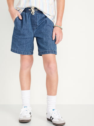 Short Denim con Cintura Elástica, Niño