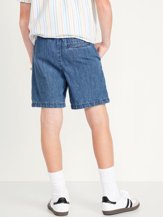 Short Denim con Cintura Elástica, Niño