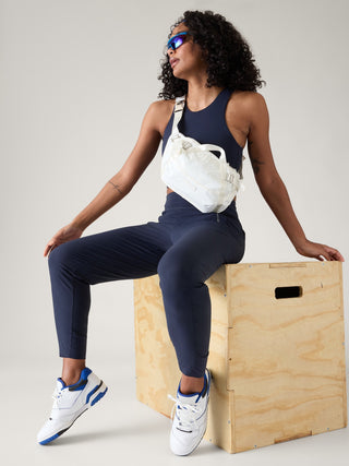 High-Waisted Sports Pants with Pockets