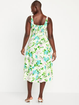 Vestido Escote Corazón con Estampado Floral