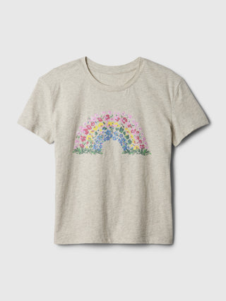 Camiseta Manga Corta con Gráfico, Niña