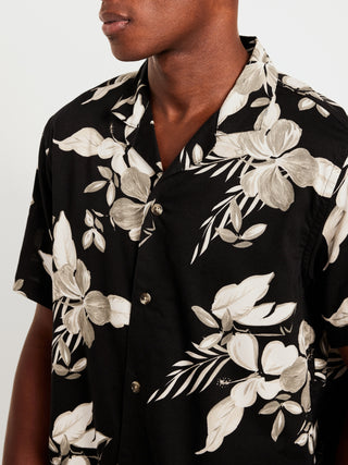 Camisa Manga Corta con Estampado Tropical