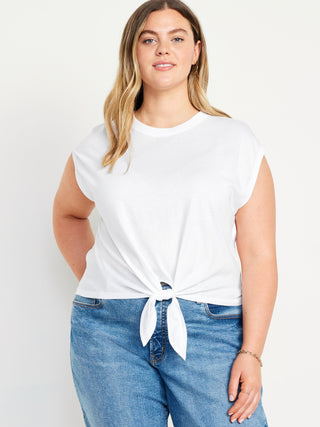 Blusa Cuello Redondo de Punto Acanalado